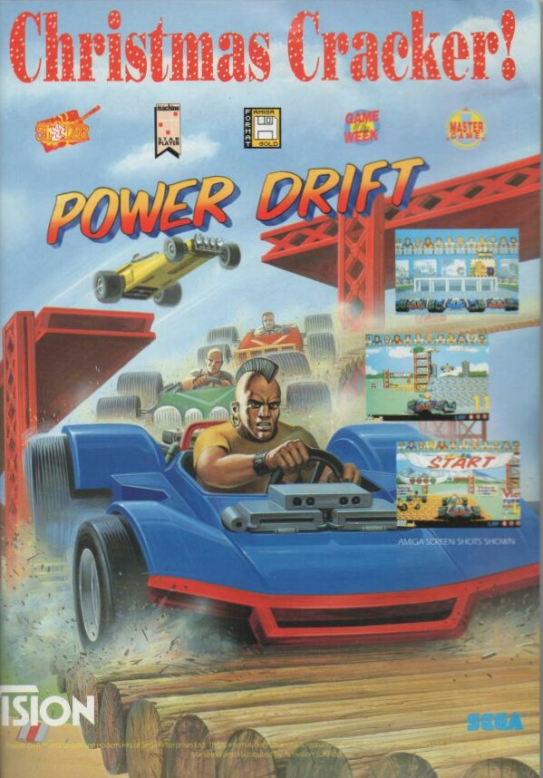 Power drift advert 16-bit conversion Sega