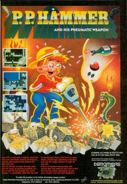 Poster ad for P.P Hammer video game
