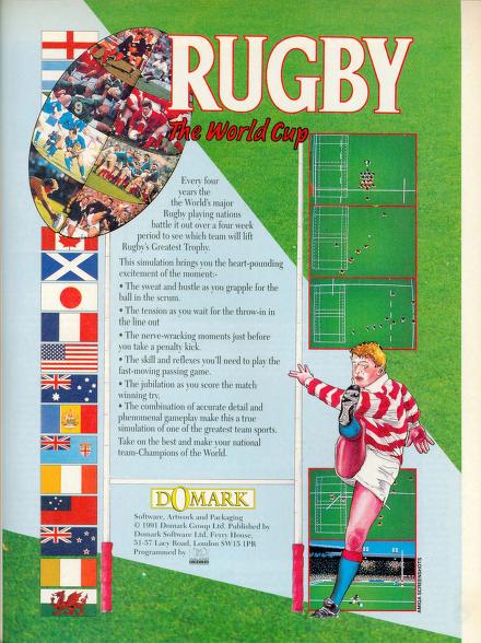 Ad for Rugby World cup computer game