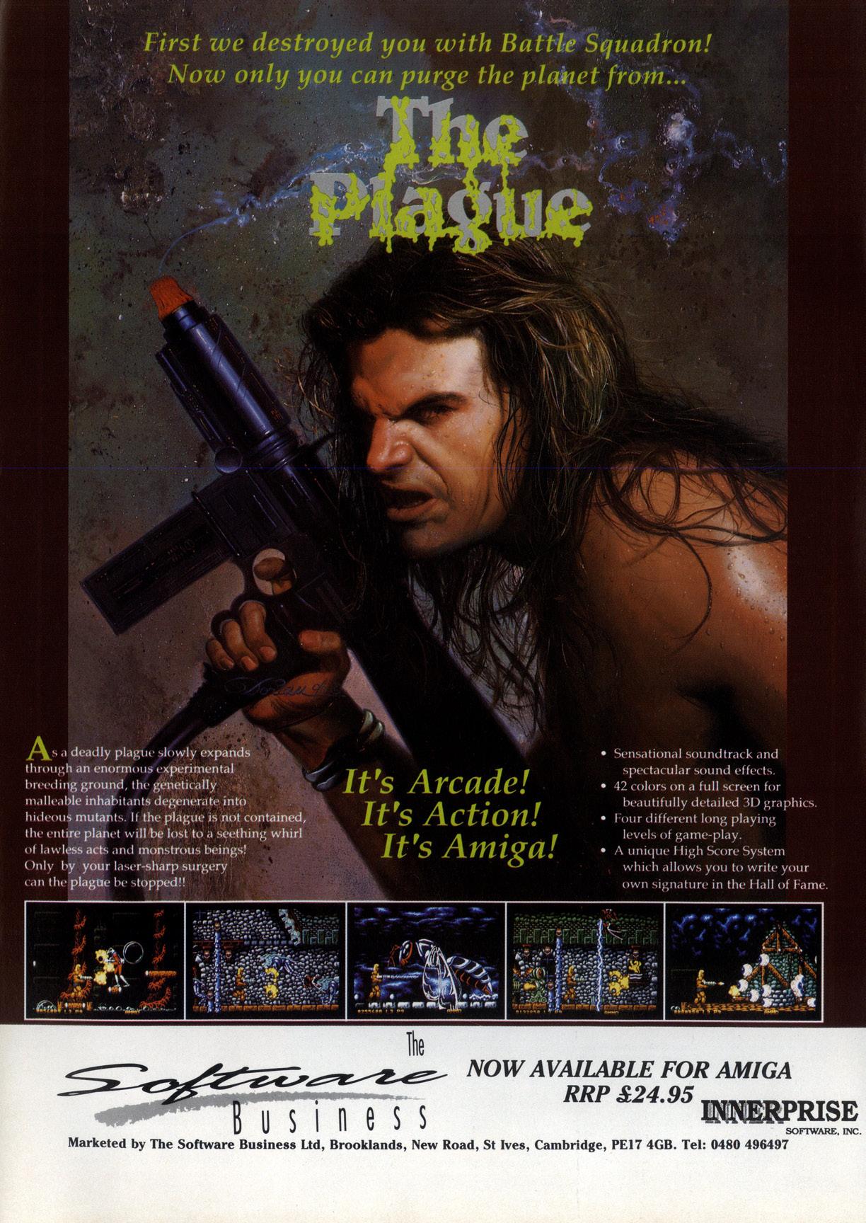Vintage computer game poster The Plague