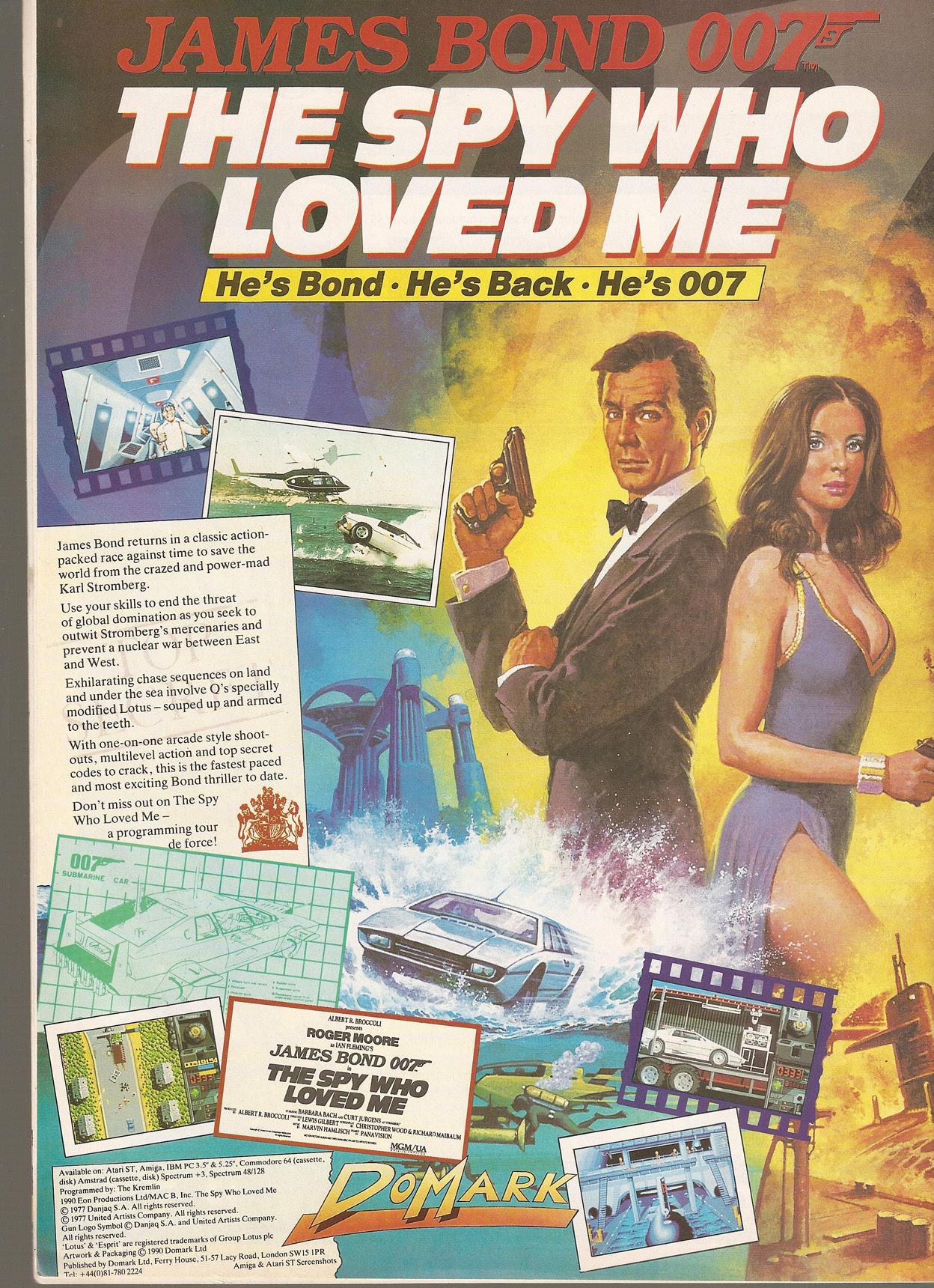 Ad poster for the Spy who loved me vintage video game